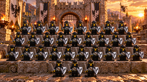 Medieval minifigure black - medieval,