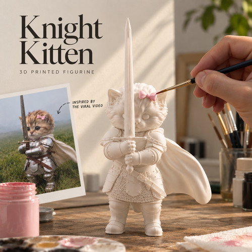 Viral cute knight - viral, cat