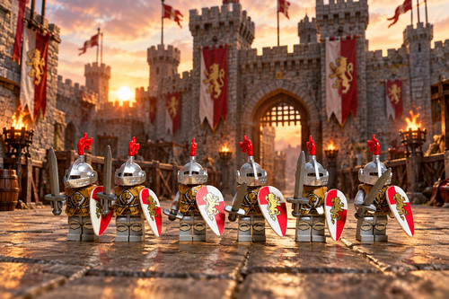 Medieval minifigure knight - 6,